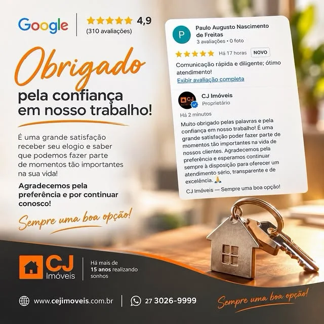 🏡 Obrigado pela confiança
