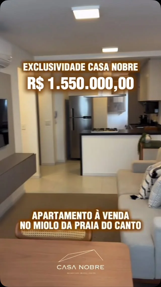 APARTAMENTO À VENDA NO MIOLO DA PRAIA DO CANTO | EXCLUSIVIDADE CASA NOBRE
